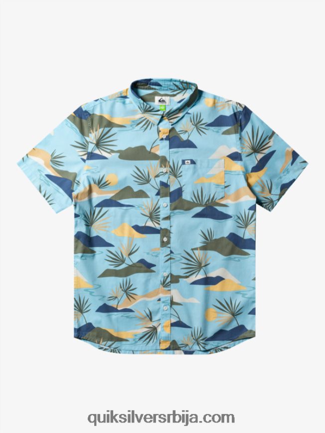 мушкарци Quiksilver спора ошамућена кошуља кратких рукава небо плава спора омамљеност сс Z824VN665