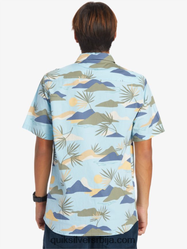мушкарци Quiksilver спора ошамућена кошуља кратких рукава небо плава спора омамљеност сс Z824VN665