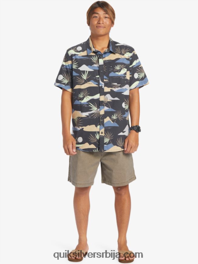мушкарци Quiksilver спора ошамућена кошуља кратких рукава асфалт споро ошамућеност сс Z824VN667