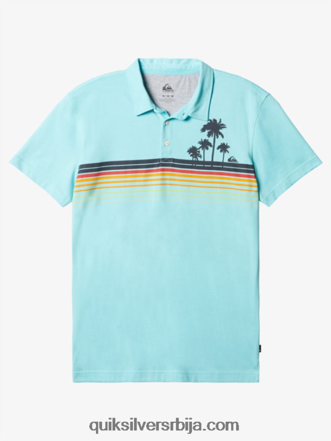 мушкарци Quiksilver пругаста поло мајица кратких рукава анђео плави Z824VN749