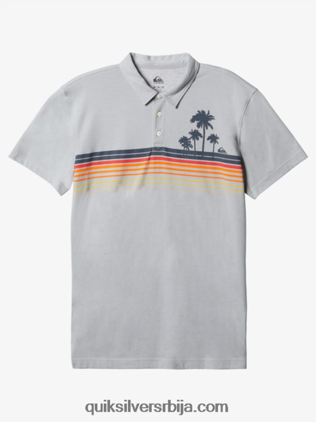 мушкарци Quiksilver пругаста поло мајица кратких рукава сусњежица Z824VN750