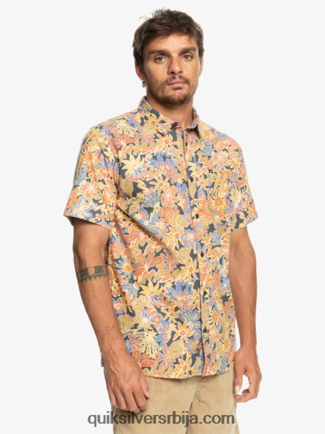 мушкарци Quiksilver сурфаделица кошуља кратких рукава сурфаделица тамног шкриљевца Z824VN967