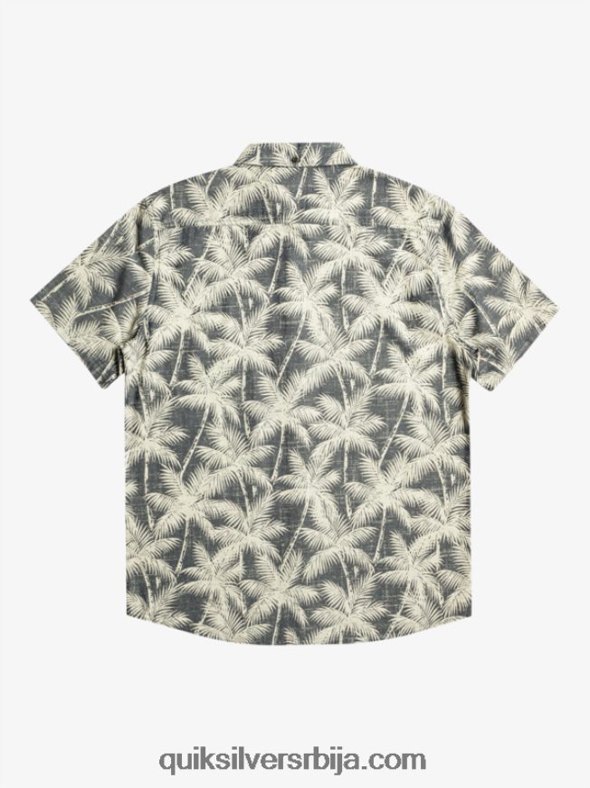 мушкарци Quiksilver краткотрајна кошуља кратких рукава морнарички пролазни тренутак Z824VN995