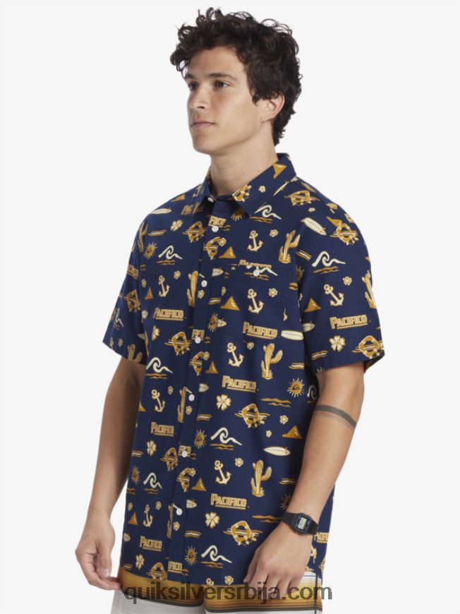 мушкарци Quiksilver x Pacifico кратак рукав морнарски сако Z824VN15