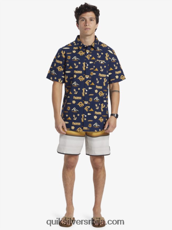 мушкарци Quiksilver x Pacifico кратак рукав морнарски сако Z824VN15