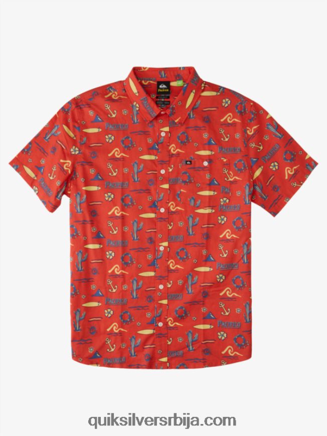 мушкарци Quiksilver x Pacifico кратак рукав ред пацифицо куиксилвер Z824VN16