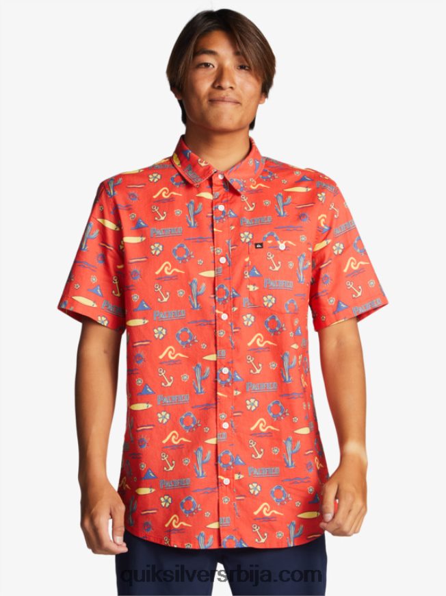 мушкарци Quiksilver x Pacifico кратак рукав ред пацифицо куиксилвер Z824VN16