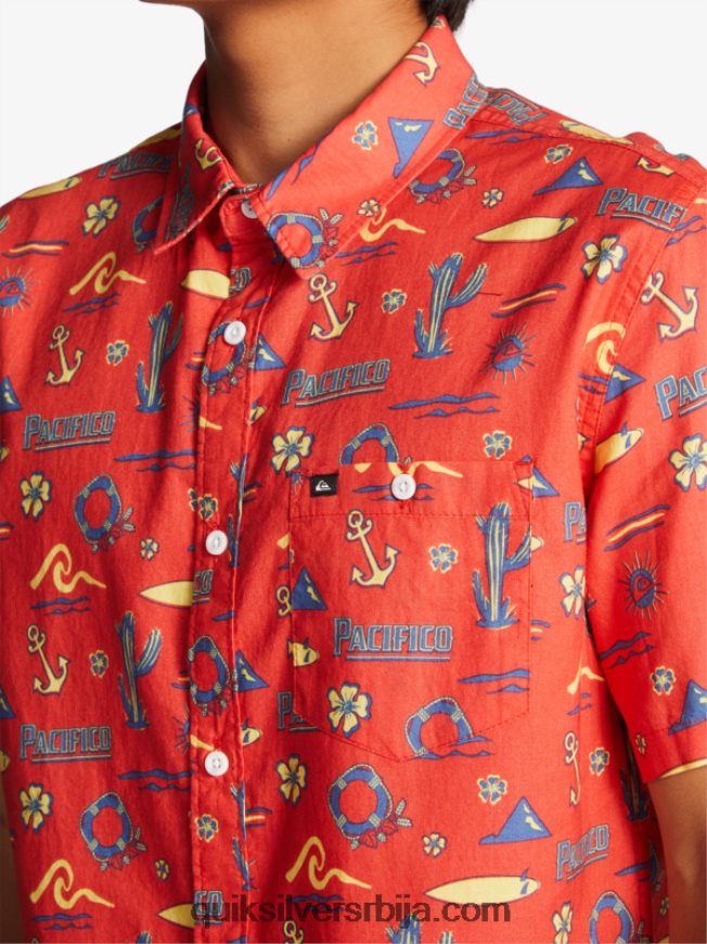 мушкарци Quiksilver x Pacifico кратак рукав ред пацифицо куиксилвер Z824VN16