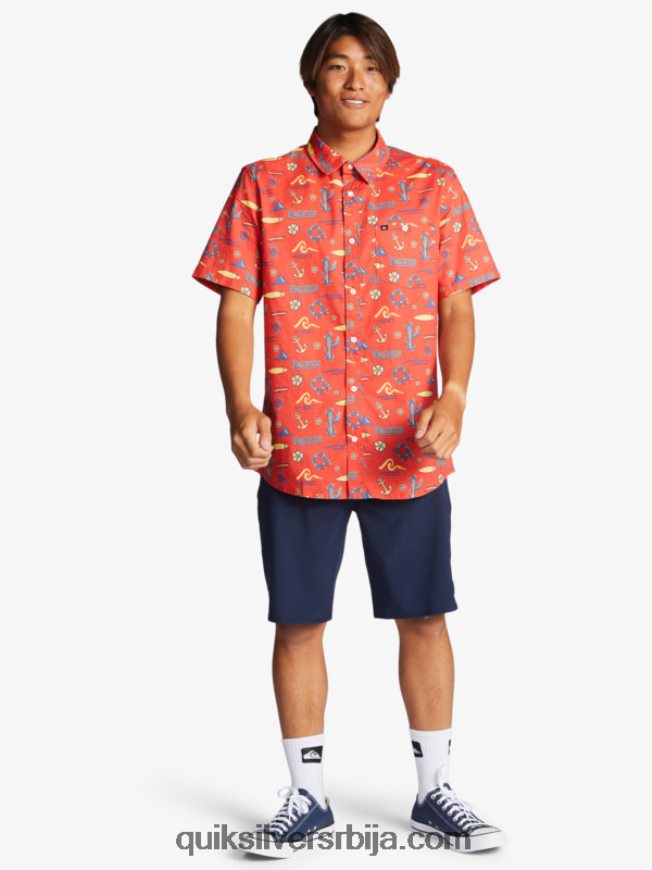 мушкарци Quiksilver x Pacifico кратак рукав ред пацифицо куиксилвер Z824VN16