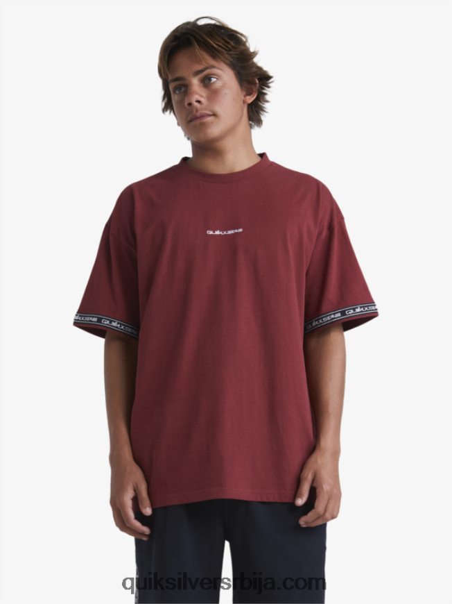 мушкарци Quiksilver x Stab Мајица 90-их рубинско вино Z824VN1864