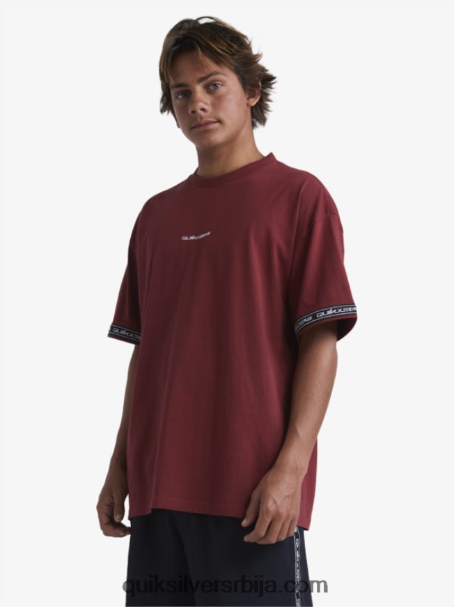 мушкарци Quiksilver x Stab Мајица 90-их рубинско вино Z824VN1864