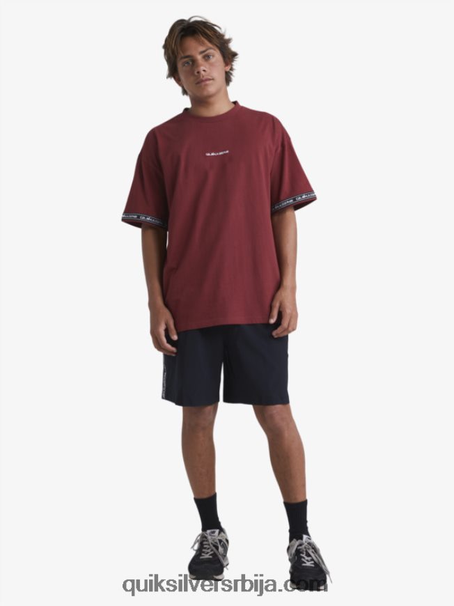 мушкарци Quiksilver x Stab Мајица 90-их рубинско вино Z824VN1864