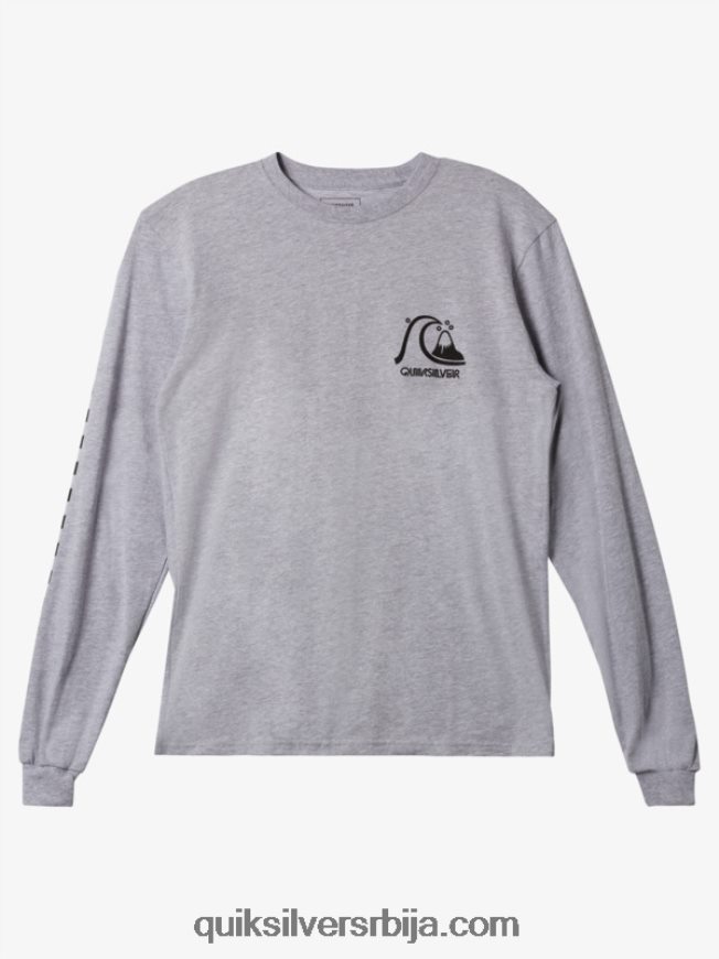 мушкарци Quiksilver оригинална лс мајица атлетски хеатхер Z824VN1000