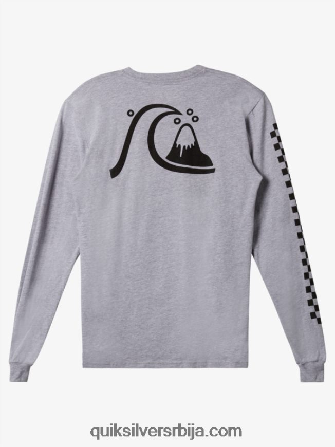 мушкарци Quiksilver оригинална лс мајица атлетски хеатхер Z824VN1000