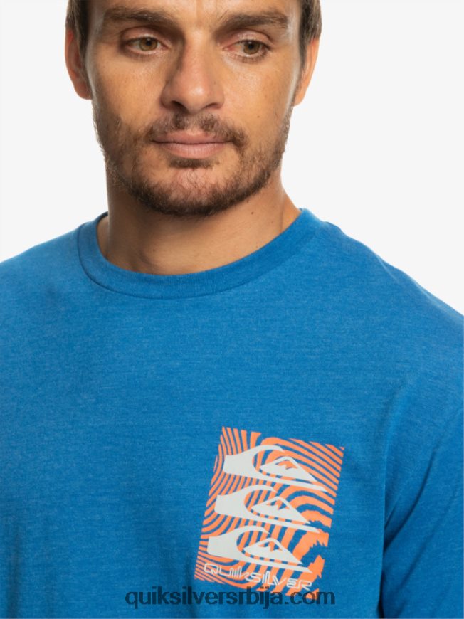 мушкарци Quiksilver мајица са искривљеним узорцима сноркел блуе Z824VN1015
