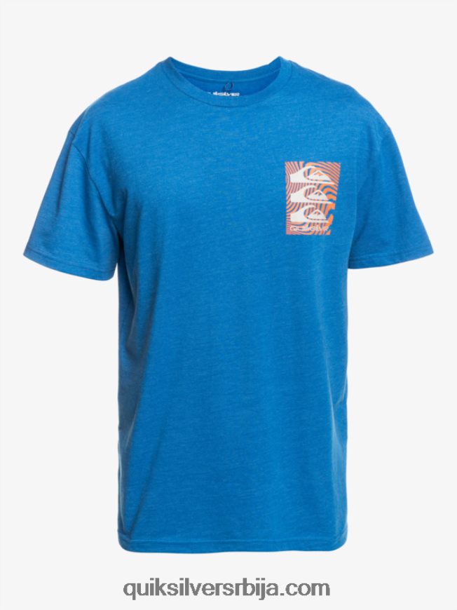 мушкарци Quiksilver мајица са искривљеним узорцима сноркел блуе Z824VN1015
