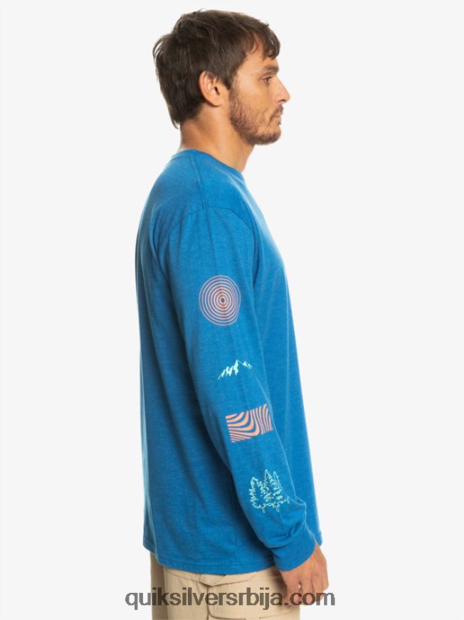 мушкарци Quiksilver фрагмент мајице дугих рукава природе сноркел блуе Z824VN1038