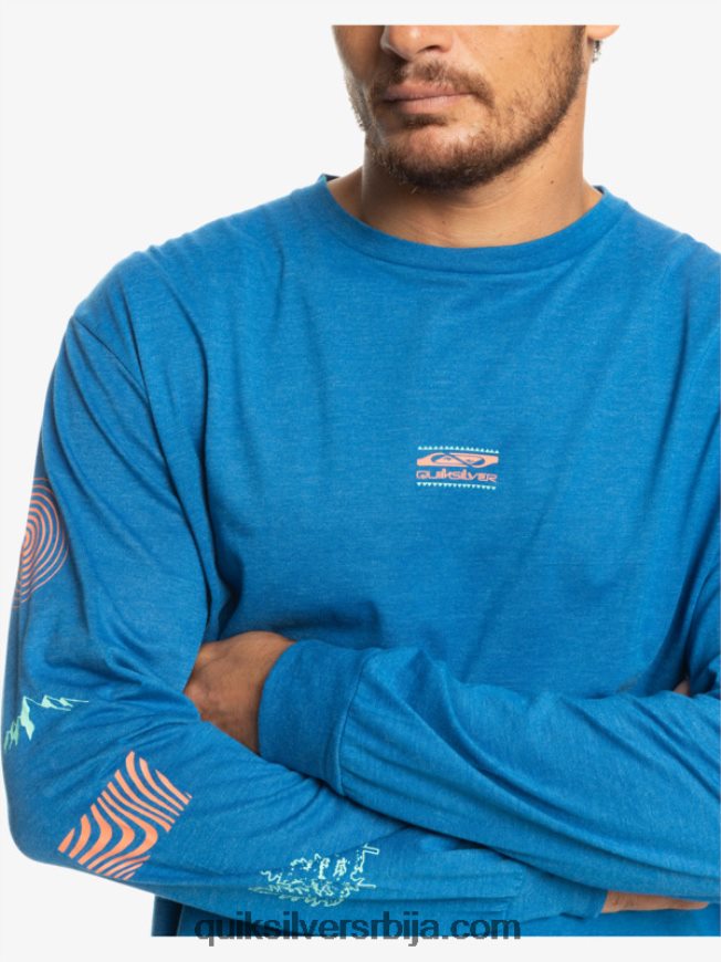 мушкарци Quiksilver фрагмент мајице дугих рукава природе сноркел блуе Z824VN1038