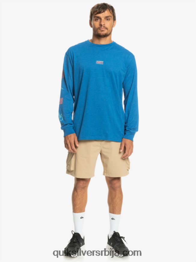 мушкарци Quiksilver фрагмент мајице дугих рукава природе сноркел блуе Z824VN1038