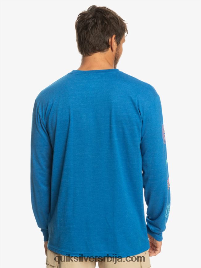 мушкарци Quiksilver фрагмент мајице дугих рукава природе сноркел блуе Z824VN1038