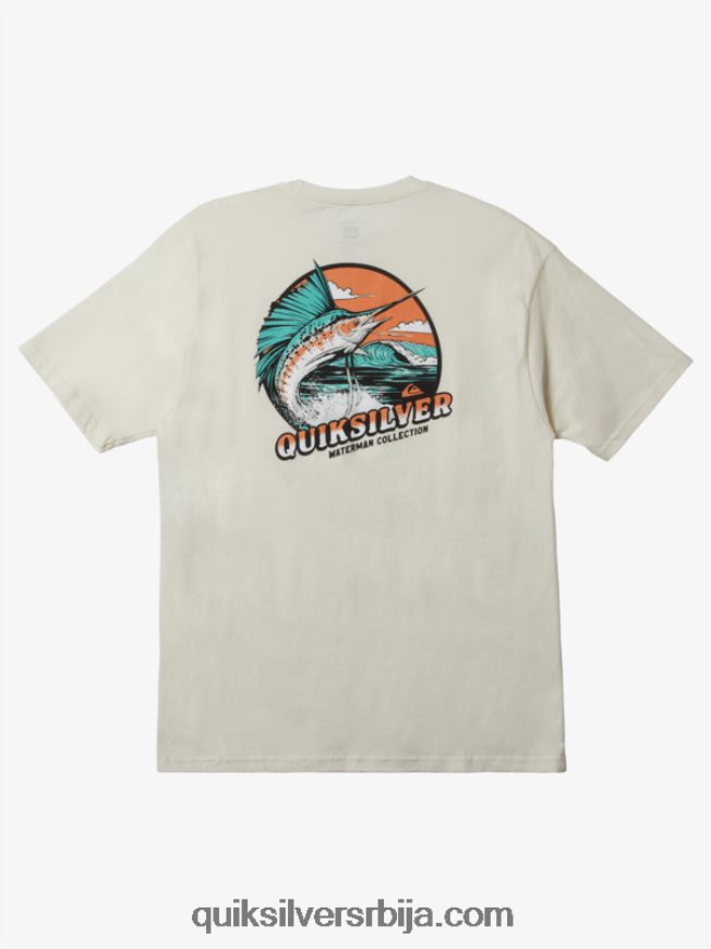 мушкарци Quiksilver Ватерман финс уп мајица старинско бело Z824VN1047