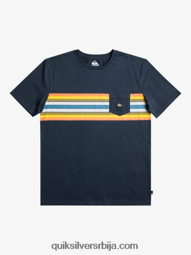 мушкарци Quiksilver мајица са џеповима са пругама сурфаделица морнарски сако Z824VN1064