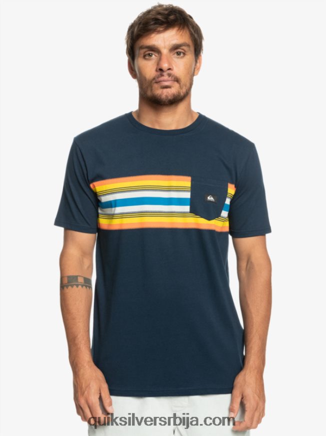 мушкарци Quiksilver мајица са џеповима са пругама сурфаделица морнарски сако Z824VN1064