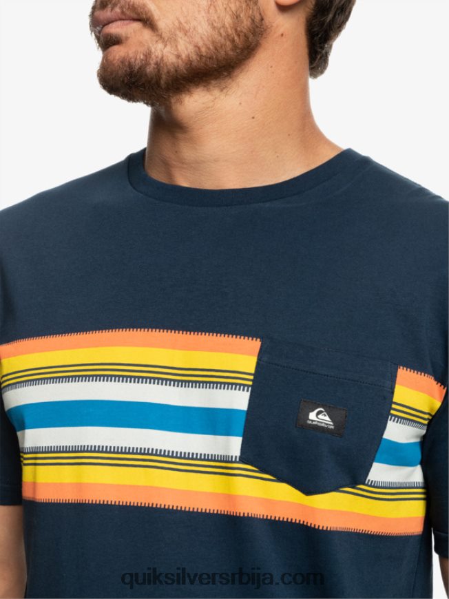 мушкарци Quiksilver мајица са џеповима са пругама сурфаделица морнарски сако Z824VN1064