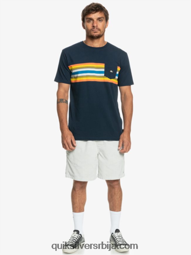 мушкарци Quiksilver мајица са џеповима са пругама сурфаделица морнарски сако Z824VN1064