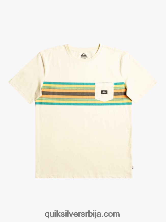мушкарци Quiksilver мајица са џеповима са пругама сурфаделица бреза Z824VN1065