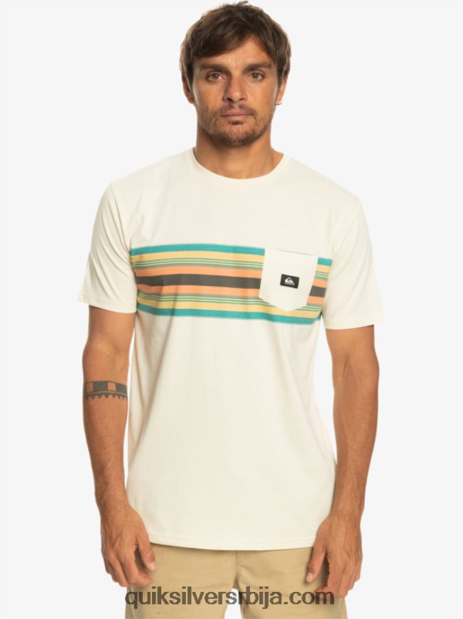 мушкарци Quiksilver мајица са џеповима са пругама сурфаделица бреза Z824VN1065