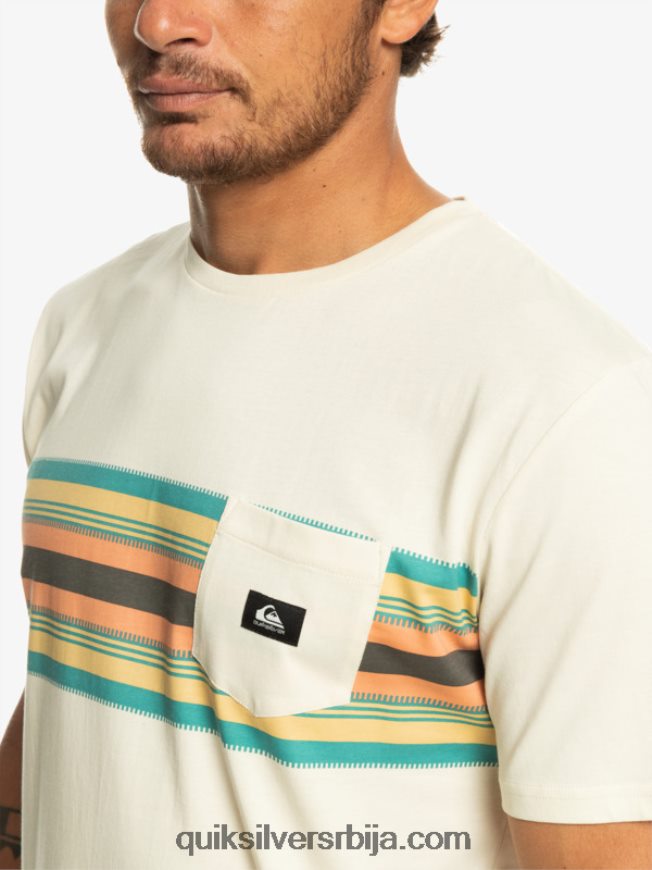 мушкарци Quiksilver мајица са џеповима са пругама сурфаделица бреза Z824VN1065