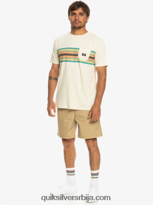 мушкарци Quiksilver мајица са џеповима са пругама сурфаделица бреза Z824VN1065