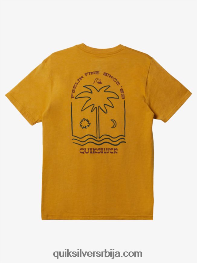 мушкарци Quiksilver нова мајица таке мода јарко златни вријесак Z824VN1073
