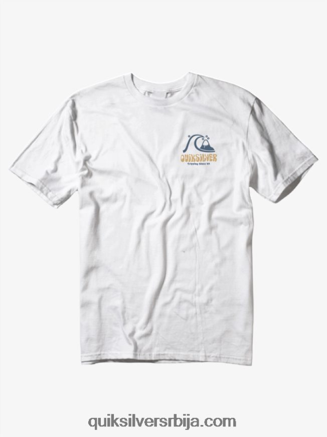 мушкарци Quiksilver мајица уметности у длановима старинско бело Z824VN1100