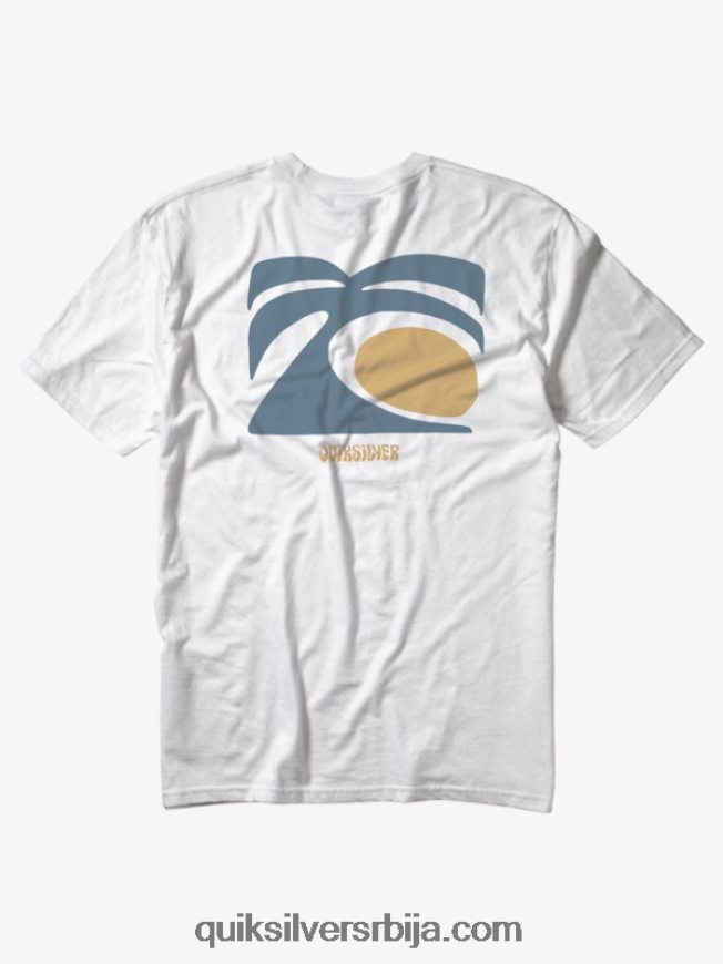 мушкарци Quiksilver мајица уметности у длановима старинско бело Z824VN1100