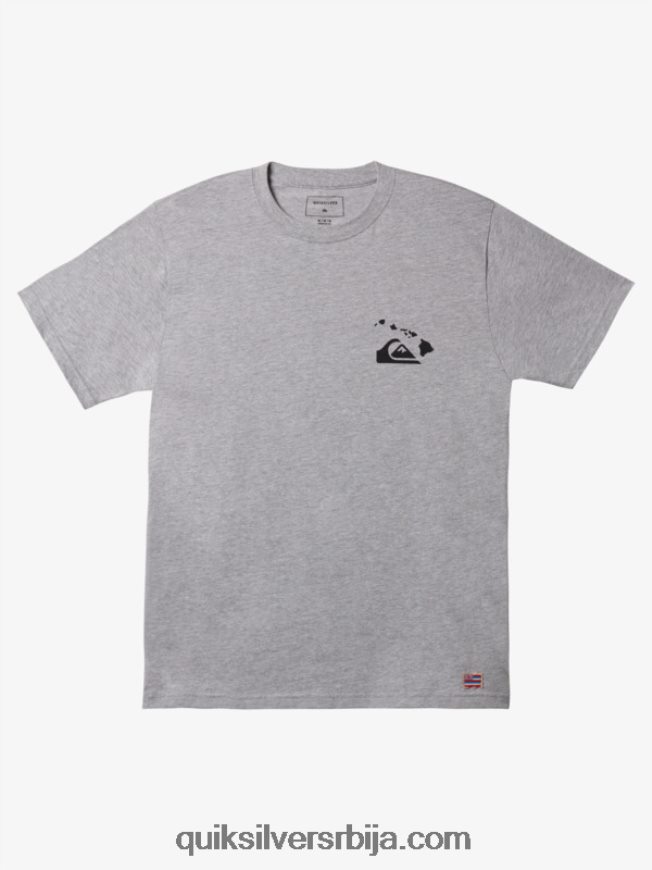 мушкарци Quiksilver хавајска мајица са дуплом рибљом удицом атлетски хеатхер Z824VN1113