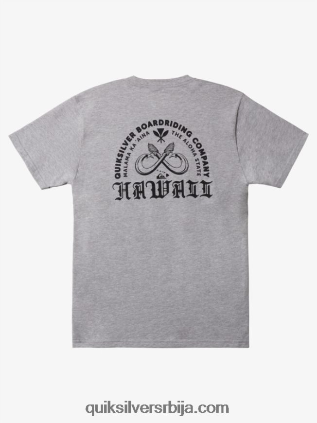 мушкарци Quiksilver хавајска мајица са дуплом рибљом удицом атлетски хеатхер Z824VN1113