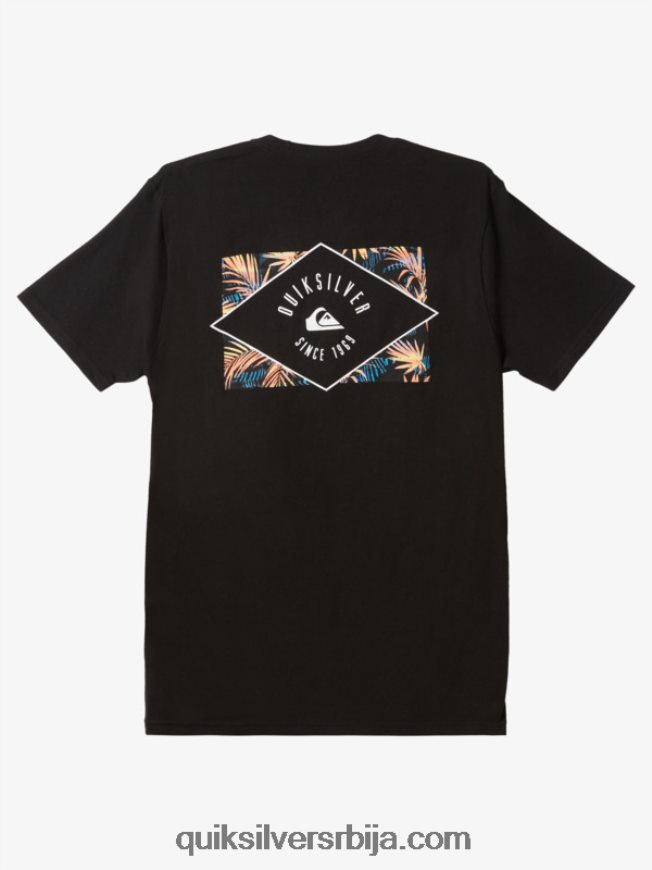 мушкарци Quiksilver мајица са заобљеним линијама црн Z824VN1118