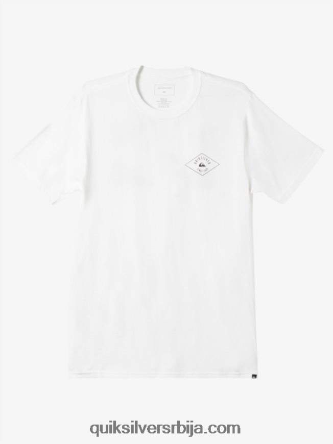 мушкарци Quiksilver мајица са заобљеним линијама бео Z824VN1119