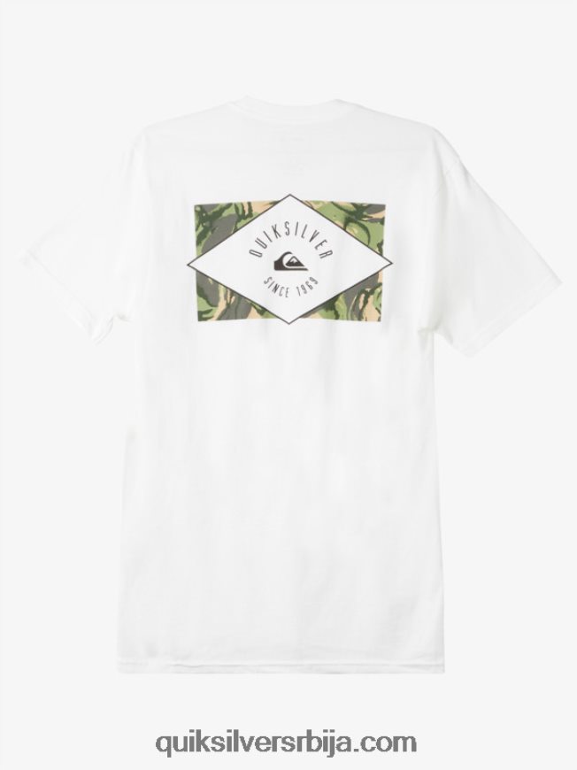 мушкарци Quiksilver мајица са заобљеним линијама бео Z824VN1119