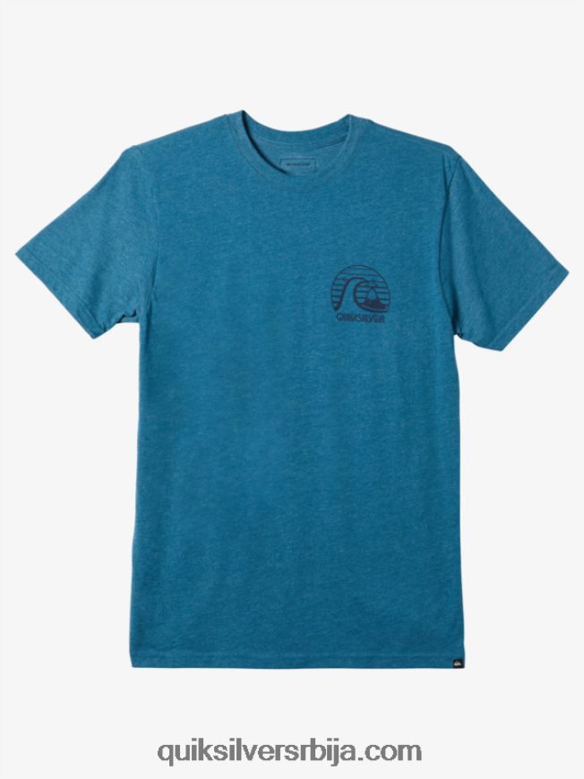 мушкарци Quiksilver болд мове мод мајица марокански плави вријесак Z824VN1139