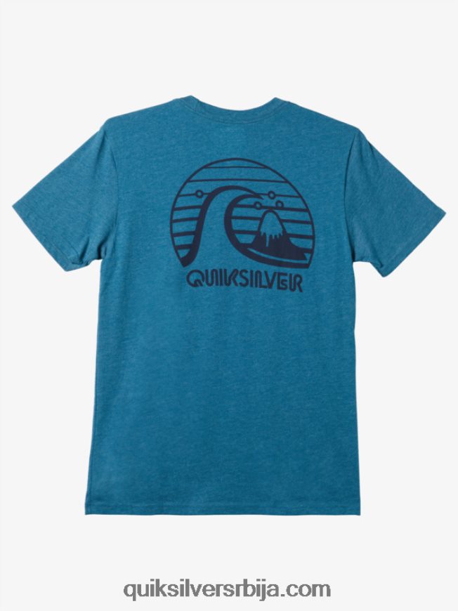 мушкарци Quiksilver болд мове мод мајица марокански плави вријесак Z824VN1139