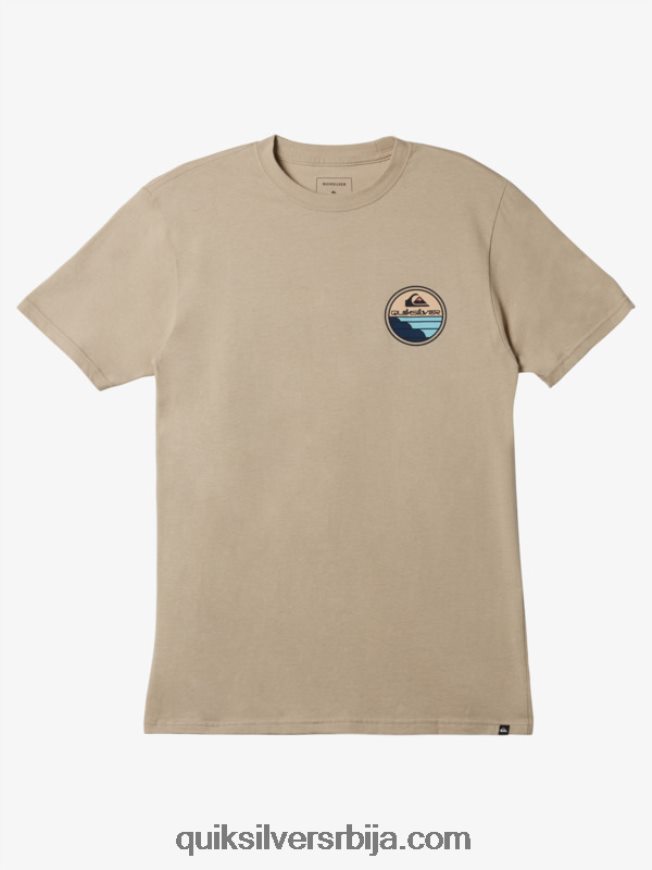 мушкарци Quiksilver мајица са сликовитим путовањем плаза таупе Z824VN1146