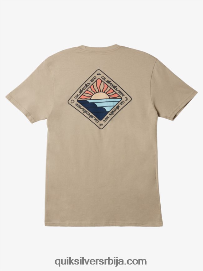 мушкарци Quiksilver мајица са сликовитим путовањем плаза таупе Z824VN1146