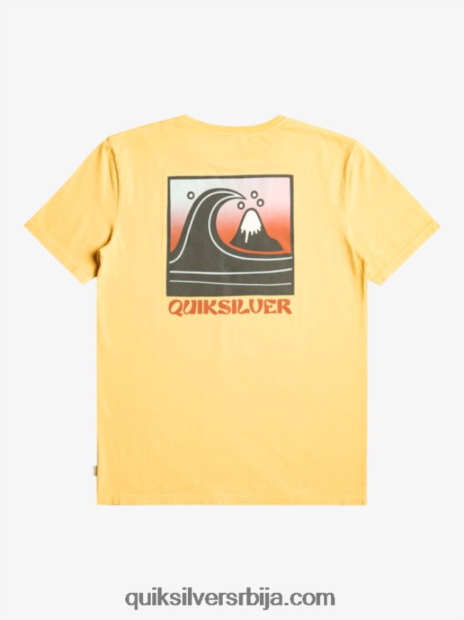 мушкарци Quiksilver кс мајица са печатом са мехурићима пшеница Z824VN1157