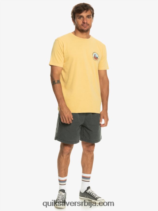 мушкарци Quiksilver кс мајица са печатом са мехурићима пшеница Z824VN1157