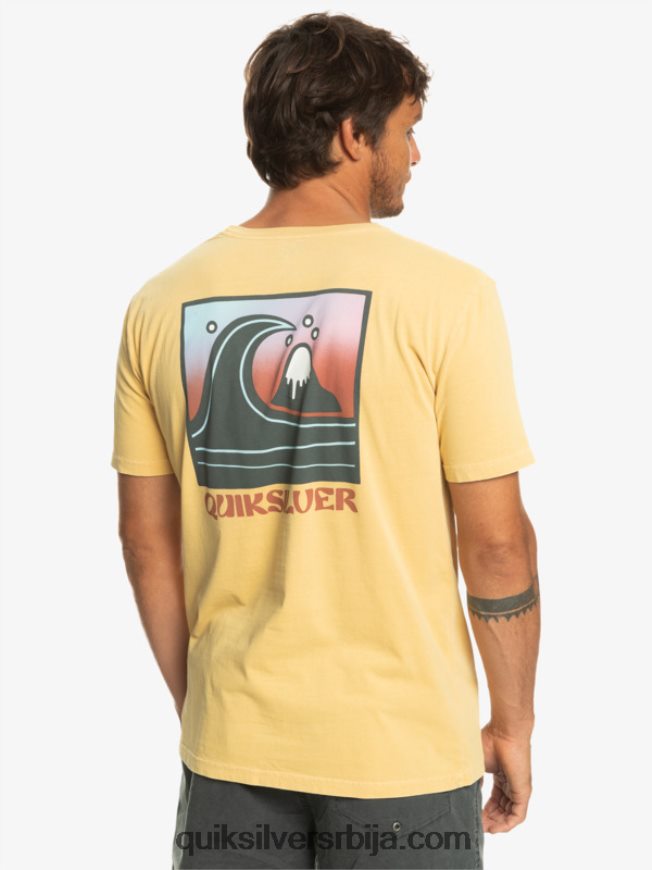 мушкарци Quiksilver кс мајица са печатом са мехурићима пшеница Z824VN1157