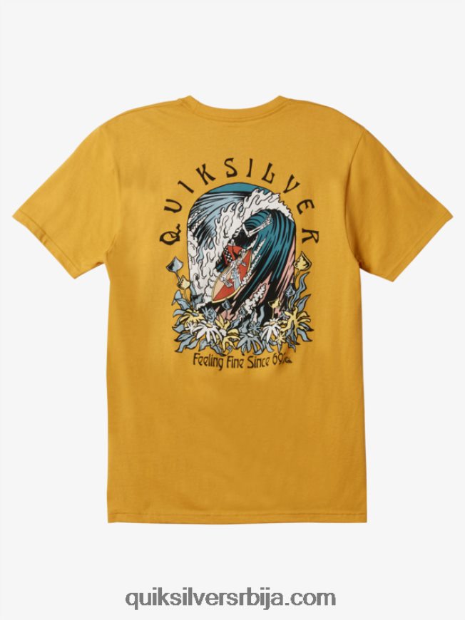 мушкарци Quiksilver оригинална мајица буре сјајно злато Z824VN1171