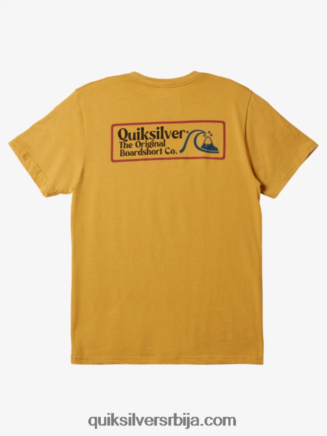 мушкарци Quiksilver квадратна биз мод мајица јарко златни вријесак Z824VN1190